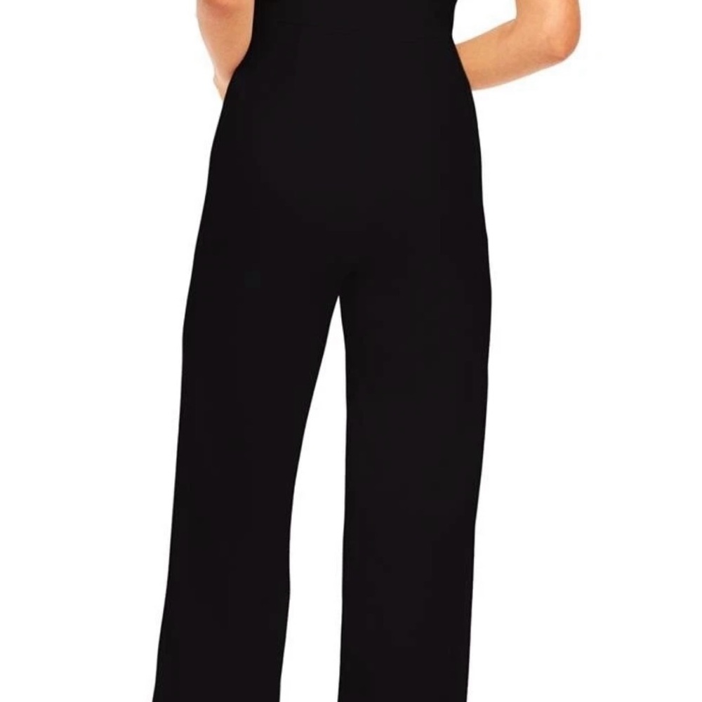 Adrianna Papell Black Jumpsuit Elegant Design one shoulder - Picture 12 of 12